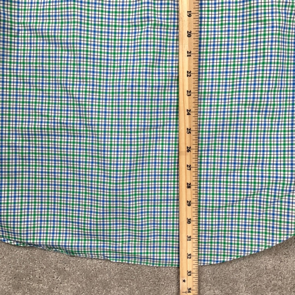 Ralph Lauren Shirt Men XLarge Blue Green Plaid Check Button Down Stretch Cotton - Picture 7 of 9